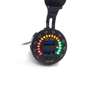 Dual QC3 Charger/Volt Meter