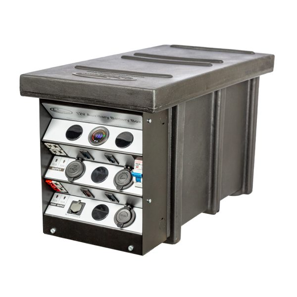 12V Auxiliary Battery Box – Black