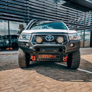 Front Replacement Bumper K9 (Hilux Rocco/Dakar) Black with nudge